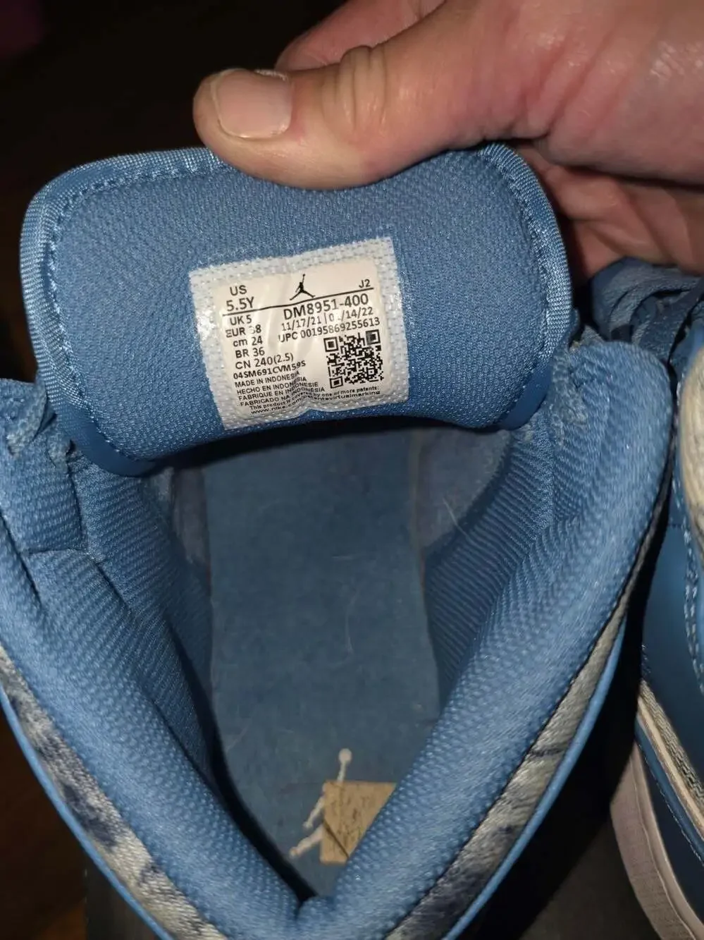 Nike Air Jordan 1 Mid GS 'Washed Denim' Dutch Blue/White (DM8951-400)